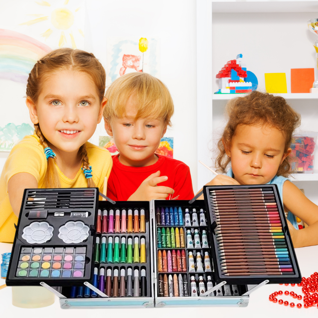 145 pc Art Drawing Set Kit For Kids Childrens Teens Adults